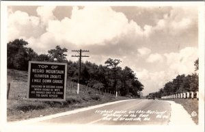 Maryland RPPC West of Grantsville Negro Mtn Highest Point US 40 Postcard X16