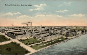 Detroit Michigan MI Birdseye View Factory 1900s-10s Postcard
