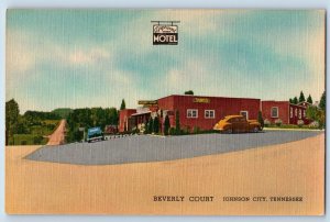 Johnson City Tennessee TN Postcard Beverly Court Exterior Roadside c1940 Vintage