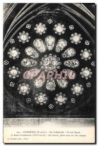 Old Postcard Chartres Cathedrale E and L The Royal Portal Rose West XIII cent...