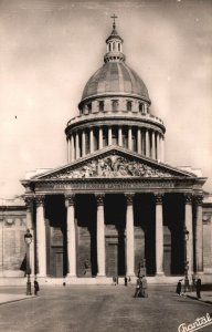 Vintage Postcard Le Pantheon Monument 5th Arrondissement Paris France RPPC