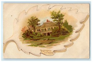 c1905s Leaf Design Longfellows Home Cambridge Massachusetts MA Unposted Postcard 