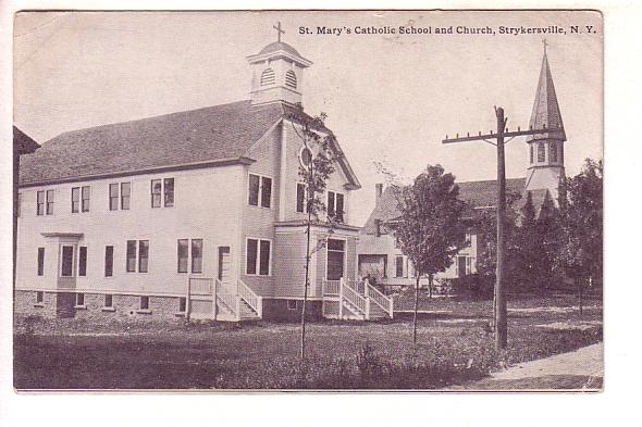 St Mary's Catholic School, Church, Strykersville, New York, 