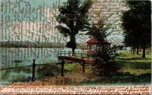 Postcard New York Celoron Chautauqua Lake The Shore Line 1911 B2