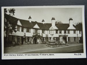 Monmouthshire Tintern WYE VALLEY HOTEL FREE HOUSE c1940s RP Postcard by Dumayne