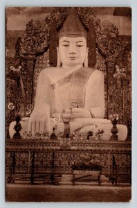 Vintage Burma Postcard Kyautkawgyi Pagoda Mandalay Marble Buddha Statue