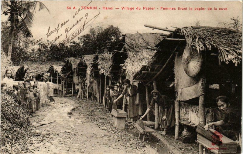 CPA AK INDOCHINA Tonkin Village du Papier VIETNAM (956980)