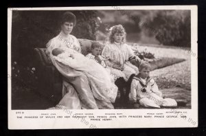 ROY164 - Princess of Wales later Queen Mary with four young Children. postcard