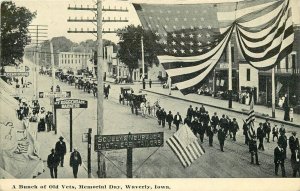 Postcard Iowa Waverly Bunch of Old Vets Memorial Day C-1910 23-7137