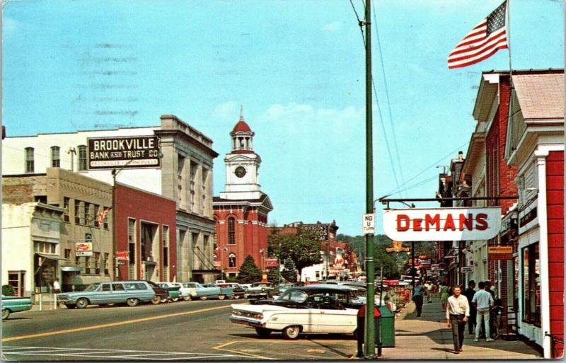 Brookville Pennsylvania~Main Street~Bank & Trust~DeMan's~Bar~1950-60s Cars PC