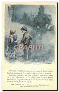  Vintage Postcard Fantasy Illustrator Poulbot Victor Hugo the Poor wretches Gavr
