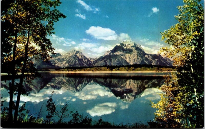 Jackson Lake Teton Mountain Range Wyoming Scenic Landscape Chrome Postcard 