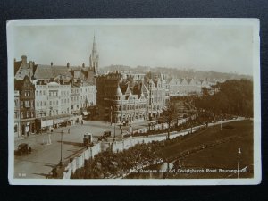 Dorset BOURNEMOUTH The Gardens & Old Christchurch Road c1912 RP Postcard