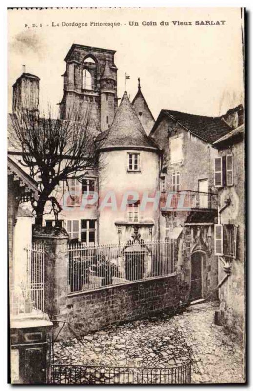 Old Postcard A corner of the old Sarlat