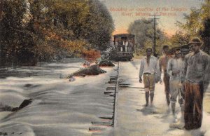 Isthmus Panama Chagres River Overflow Railroad Vintage Postcard AA53664