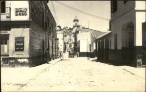 Mexico - ???  del Carmen Coca Cola & Catarro Signs Real Photo Postcard