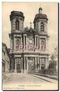 Old Postcard Langres Cathedrale St Mammes