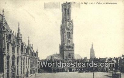 Le Beffroi et le Palais du Gouverneur Bruges, Belgium Unused 
