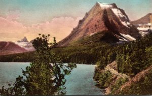 Montana Glacier National Park Saint Mary Lake Going-To-The-Sun Mountains Hand...