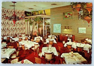 1960 Clearwater Beach Florida Postcard Helman's Beachcomber Restaurant Dining