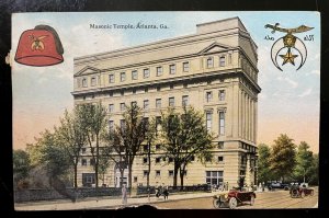 Vintage Postcard 1914 Masonic Temple, Atlanta, Georgia (GA)