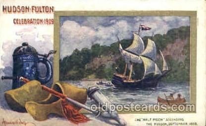 The half moon ascending Hudson Fulton Celebration Expostion 1909 Postcard Pos...