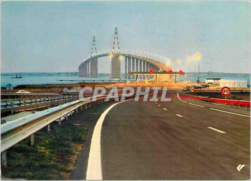 Postcard Modern Bridge St Nazaire Mindin Lng North viaduct 1172 m