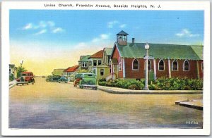 Union Church Franklin Avenue Seaside Heights New Jersey NJ Street View Postcard