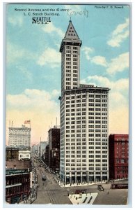 1923 Second Avenue & 42nd Story LC Smith Building Seattle Washington WA Postcard