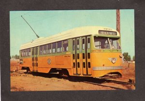 CA Trolley Car Railroad Train Streamliner LOS ANGELES Perris CALIFORNIA Postcard