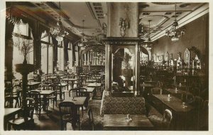 Hungary Budapest Cafe  Spolarich  Coffeehouse interior photo postcard 1930 