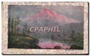 Great Britain Great Britain Old Postcard Sunset on Mount Hood