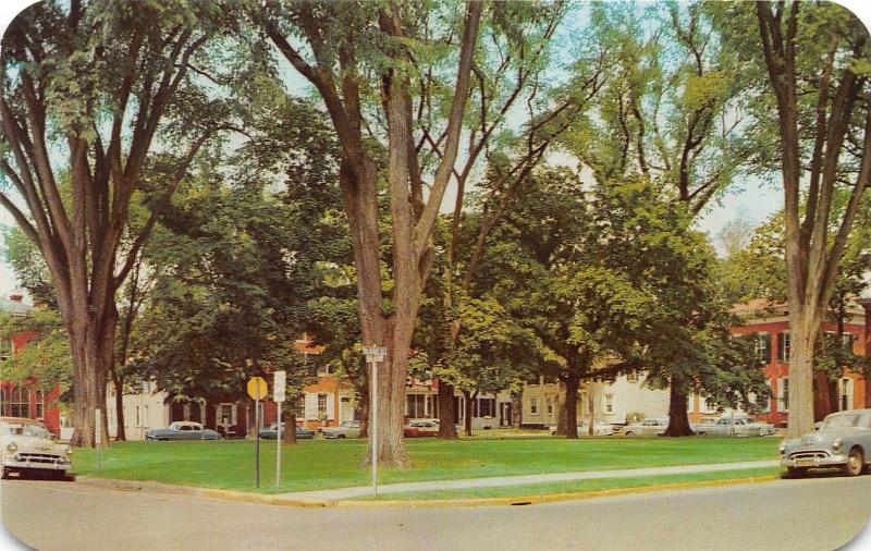 Dover Delaware~Dover Green Shaded by Trees~1950s Street Scene~NICE Classic Cars
