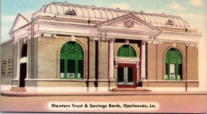 Postcard Planters Trust and Savings Bank in Opelousas, Louisiana