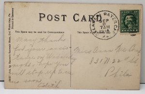 Delaware Water Gap Pennsylvania Canoeing Hand Colored Tinted c1914 Postcard C7