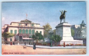 PICTURESQUE EGYPT Tuck Oilette OPERA HOUSE SQUARE - CAIRO Street Scene Postcard