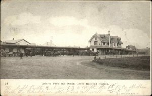 Asbury Grove New Jersey NJ Ocean Grove Train Station Depot c1910 Postcard