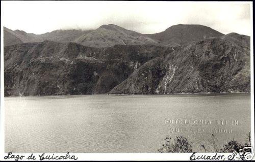 ecuador, Lago de Cuicocha, Crater Lake (1940s) RPPC