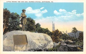 Little Round Top and Gen. Warren Statue Gettysburg, Pennsylvania PA  