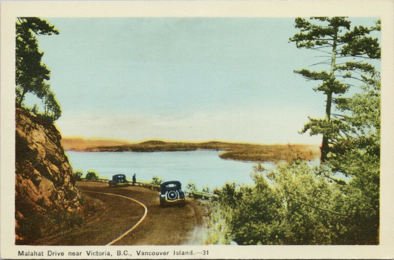 Malahat Drive near Victoria BC British Columbia Unused PECO Postcard H10