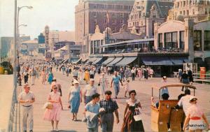 1950s Atlantic City New Jersey Strolling World Famous Boardwalk Freeman 9221