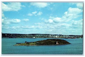 Scenic View Of George's Island Halifax Nova Scotia Canada Vintage Postcard