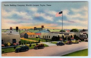 TAYLOR, Texas TX ~ TAYLOR BEDDING COMPANY c1940s Williamson County  Postcard