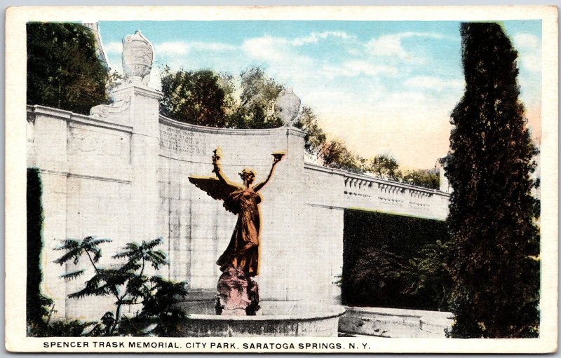 Saratoga Springs New York, Spencer Trask Memorial, City Park, Vintage Postcard