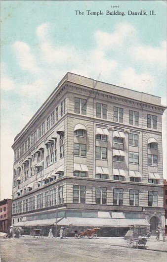 Illinois Danville The Temple Building 1909