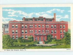 Unused Linen HOSPITAL SCENE Barre Vermont VT d5595