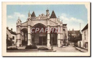 Postcard Beaune Old Black Church Lady