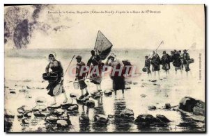 Old Postcard Back of Greve Bugueles d & # 39apres Table Bouille Fishing
