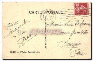 Postcard Old Lille Eglise Saint Maurice