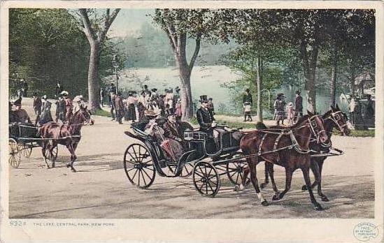 Indiana New Pork The Lake Central Park 1910